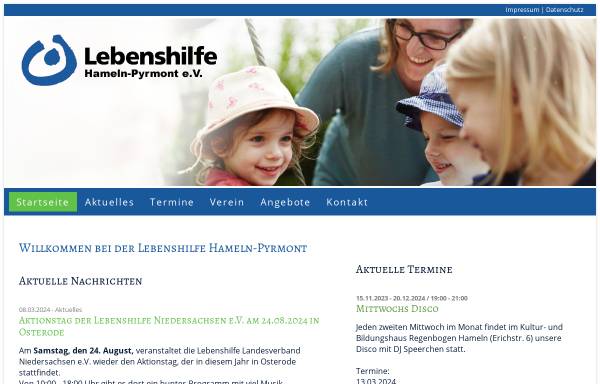 Vorschau von www.lebenshilfe-hameln.de, Lebenshilfe Hameln