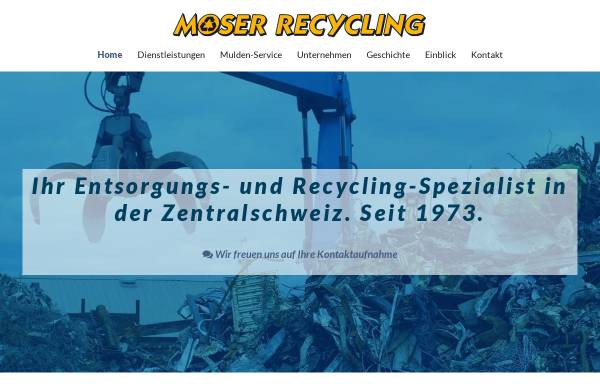 Vorschau von www.moserrecycling.ch, Moser Alteisen und Recycling