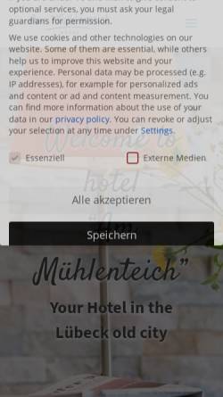 Vorschau der mobilen Webseite www.hotel-am-muehlenteich.de, Hotel Am Mühlenteich