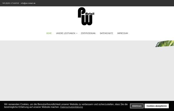Vorschau von www.pw-metall.de, P & W Petek & Waligorski Metallhandel GmbH