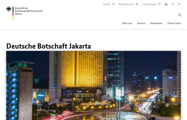 Vorschau von www.jakarta.diplo.de, Deutsche Botschaft in Jakarta