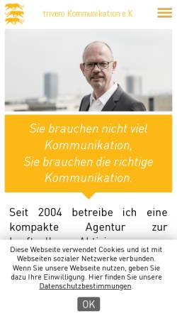 Vorschau der mobilen Webseite www.trivero.de, Trivero
