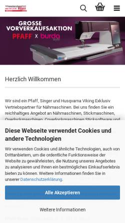 Vorschau der mobilen Webseite www.naehmaschinen-deutschland.de, Naehmaschinen Deutschland