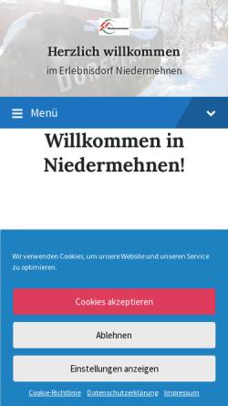 Vorschau der mobilen Webseite www.niedermehnen.de, Niedermehnen