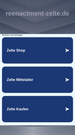 Vorschau der mobilen Webseite www.reenactment-zelte.de, Reenactment Zelte Prill