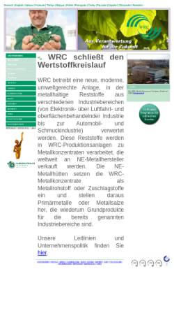 Vorschau der mobilen Webseite www.wrc-europe.eu, WRC World Resources Company GmbH
