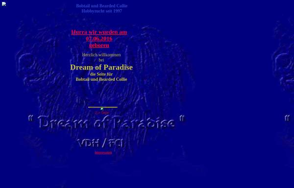 Vorschau von www.dream-of-paradise.de, Dream of Paradise