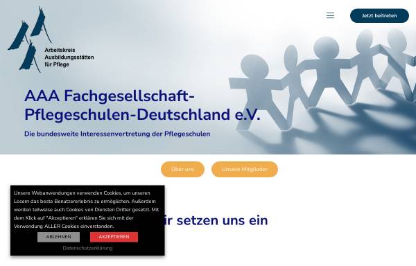 Vorschau von www.aaa-deutschland.de, AAA - Deutschland Berlin Arbeitskreis für Ausbildungsstätten der Altenpflege