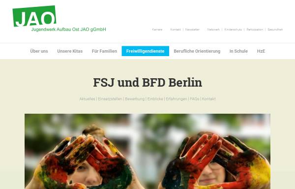 Vorschau von www.jao-fsj.de, Jugendwerk Aufbau Ost (JAO) e.V.