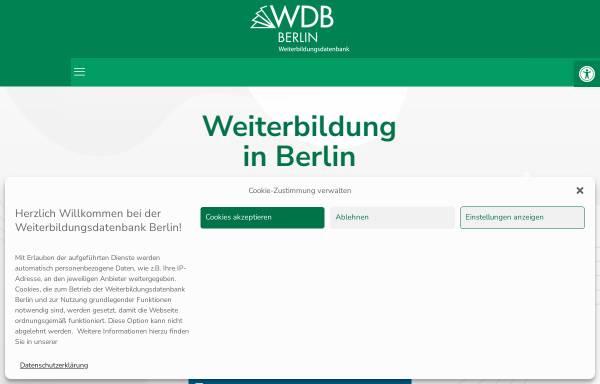 Vorschau von www.wdb-berlin.de, Weiterbildungsdatenbank Berlin