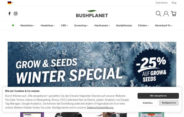 Vorschau von www.bushplanet.tv, Bushplanet, Bushplanet Distribution GmbH & Co KG