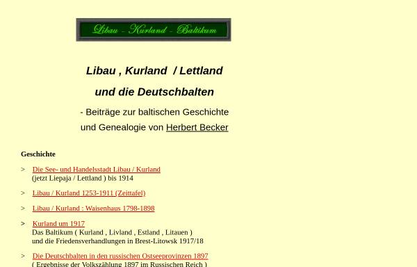 Vorschau von www.libau-kurland-baltikum.de, Zur Geschichte von Libau / Kurland ( Liepaja / Lettland ) bis 1914