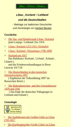 Vorschau der mobilen Webseite www.libau-kurland-baltikum.de, Zur Geschichte von Libau / Kurland ( Liepaja / Lettland ) bis 1914