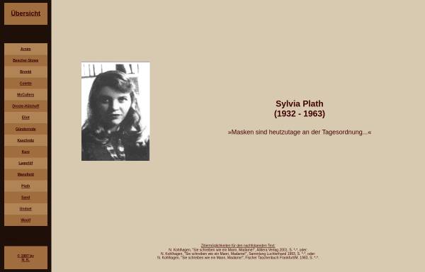 Vorschau von www.dichterinnen.de, Sylvia Plath