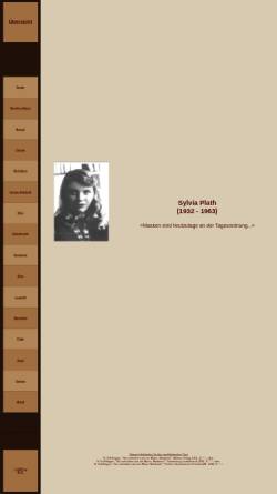 Vorschau der mobilen Webseite www.dichterinnen.de, Sylvia Plath