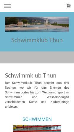 Vorschau der mobilen Webseite www.wasserspringen.ch, Wasserspringen SK Thun