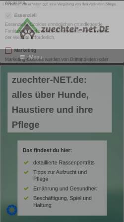 Vorschau der mobilen Webseite www.zuechter-net.de, Züchter net