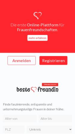 Vorschau der mobilen Webseite www.bestefreundin.ch, bestefreundin.ch