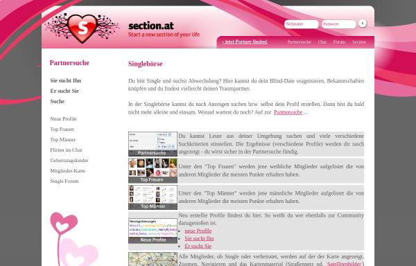 Vorschau von www.section.at, Flirt-Section