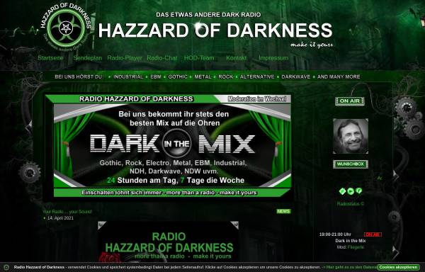Vorschau von radio-hazzardofdarkness.de, Hazzard of Darkness