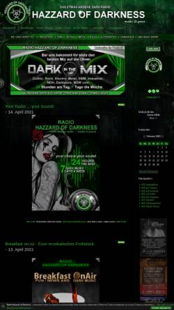 Vorschau der mobilen Webseite radio-hazzardofdarkness.de, Hazzard of Darkness