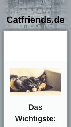 Vorschau der mobilen Webseite www.catfriends.de, Catfriends of Germany