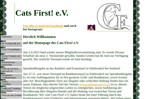 Vorschau von www.cats-first.de, Cats First! e.V.