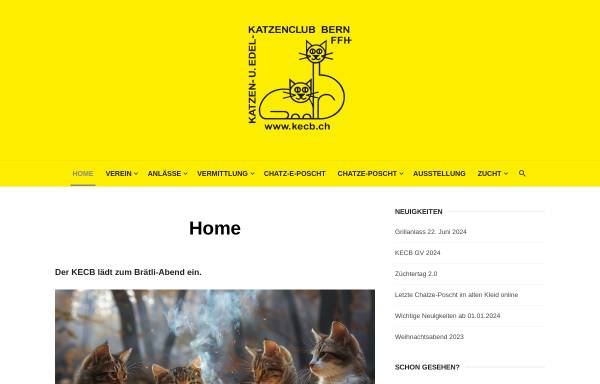 Vorschau von www.kecb.ch, Katzen- und Edelkatzenclub Bern
