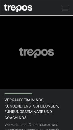 Vorschau der mobilen Webseite www.trepos.ch, TREPOS GmbH