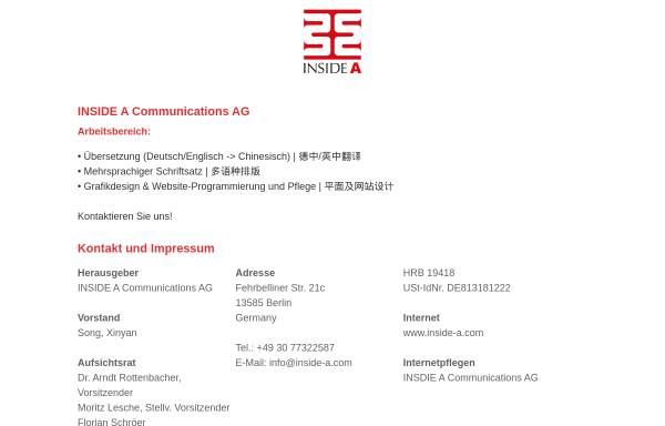 Vorschau von www.inside-a.com, Asien-Netzwerk AG