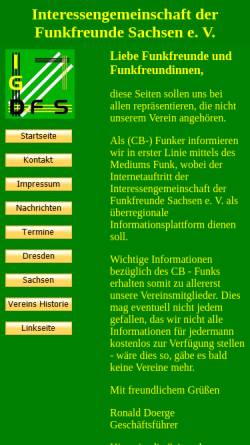 Vorschau der mobilen Webseite www.igdfs.de, Interessengemeinschaft der Funkfreunde Sachsen
