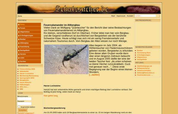Vorschau von www.schatzsucher.de, Schatzsucher.de