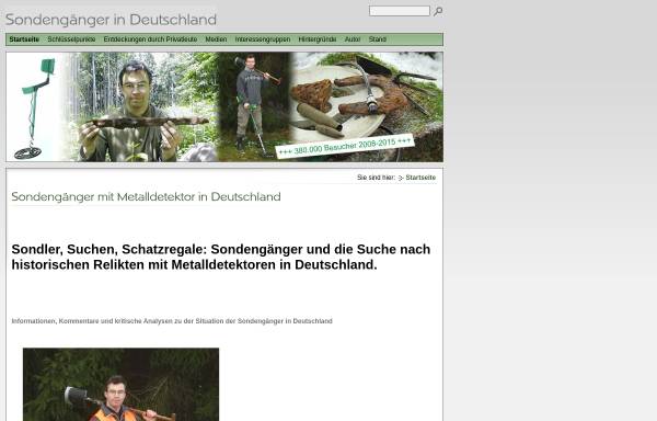 Vorschau von www.sondengaenger-deutschland.de, Sondengänger in Deutschland