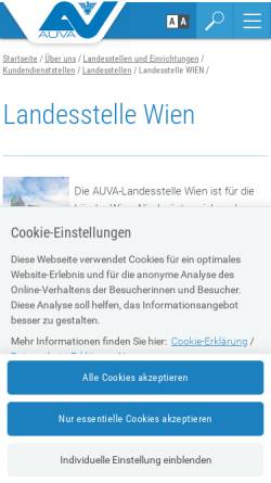 Vorschau der mobilen Webseite www.auva.at, Allgemeine Unfallversicherungsanstalt (AUVA)