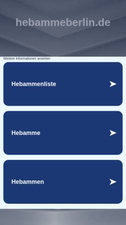 Vorschau der mobilen Webseite www.hebammeberlin.de, Dornuff, Juliane