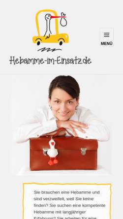 Vorschau der mobilen Webseite www.hebamme-im-einsatz.de, Euring, Betty