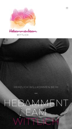 Vorschau der mobilen Webseite hebammen-wittlich.de, Hebammen-Team Wittlich