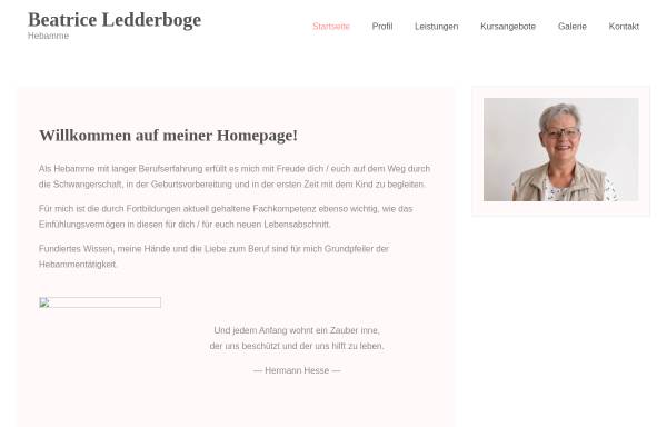 Vorschau von www.hebamme-online.com, Ledderboge, Beatrice