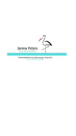 Vorschau der mobilen Webseite www.hebamme-janina-peters.de, Peters, Janina