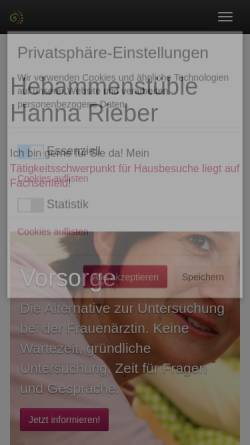 Vorschau der mobilen Webseite www.hanna-rieber.de, Rieber, Hanna
