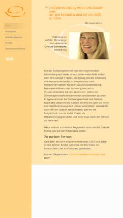Vorschau der mobilen Webseite www.hebamme-ortrud.de, Schmidtke, Ortrud