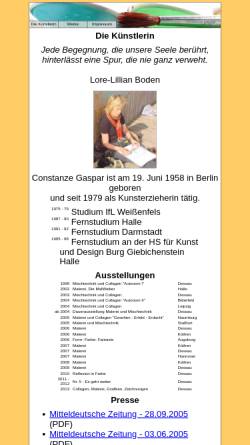 Vorschau der mobilen Webseite www.constanze-gaspar.de, Gaspar, Constanze