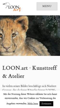 Vorschau der mobilen Webseite www.loon-art.de, Gramer, Dr. Norbert