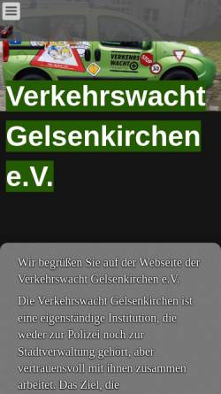 Vorschau der mobilen Webseite www.verkehrswacht-gelsenkirchen.de, Verkehrswacht Gelsenkirchen e.V.