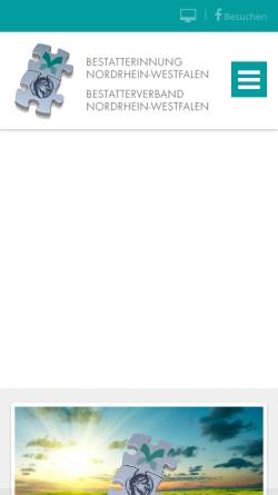 Vorschau der mobilen Webseite www.bestatter-nrw.de, Landesfachverband Bestattungsgewerbe Nordrhein-Westfalen e.V.