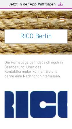 Vorschau der mobilen Webseite www.rico-berlin.de, Fritz Richter & Co GmbH & Co. KG