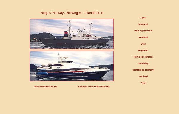 Norwegen - Die Inlandfähren