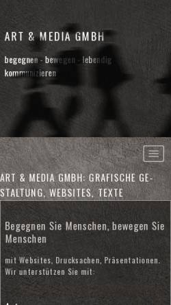 Vorschau der mobilen Webseite www.artundmedia.ch, Art&Media GmbH