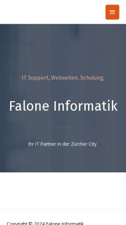 Vorschau der mobilen Webseite falone-informatik.ch, Falone Informatik