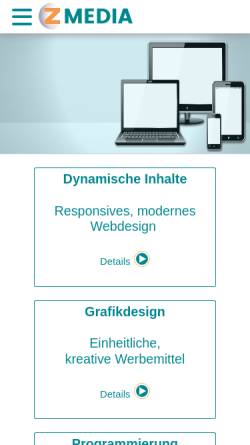 Vorschau der mobilen Webseite www.zmedia.ch, Zmedia GmbH